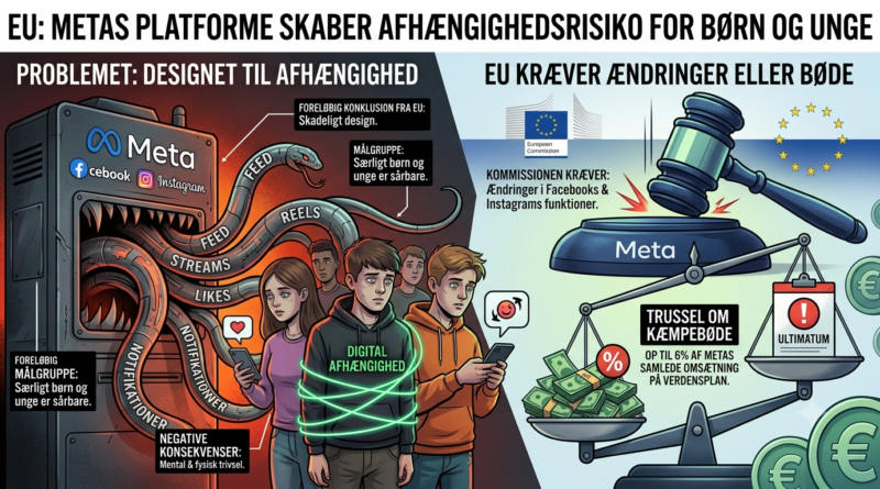 EU truer Meta med kæmpebøde Facebook og Instagram skaber afhængighed hos unge