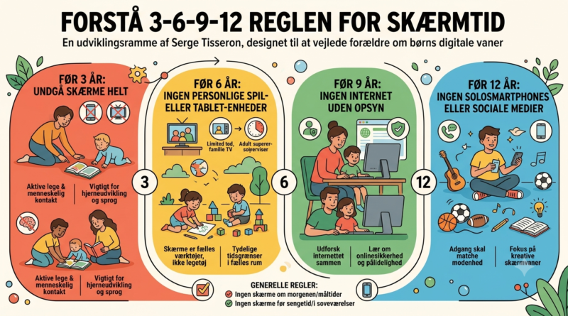 Forstå 3-6-9-12 reglen for skærmtid